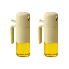 Household Glass Oil Kettle Outdoor Dual-Use Oil Bottle Leakage Proof Atomization Press Oil Kettle C