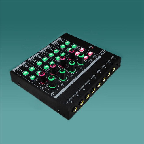 GAX-LQ04  Audio Crossover Small Mixer Multi-Channel Headphone Amplifier EU Plug