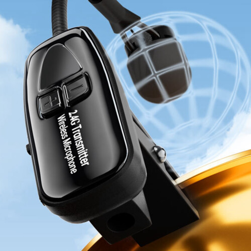Saxophone Wireless Microphone System,2.4G Transmitter & Receiver for Wind Instruments,164FT Range,Plug & 1