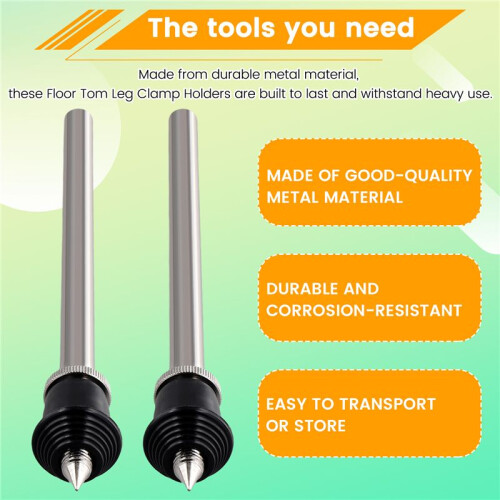 2Pcs Drum Legs Drum Leg Clamp Holder Drum Set Accessory Drum Bracket Portable Professional Accessories Short 1