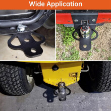 Adaptador de Engate de Reboque de 3 Vias com Parafuso para Cortador de Grama ATV, Carrinho de Golfe, Carrinho de Jardim, Trator de Jardim, Suporte de