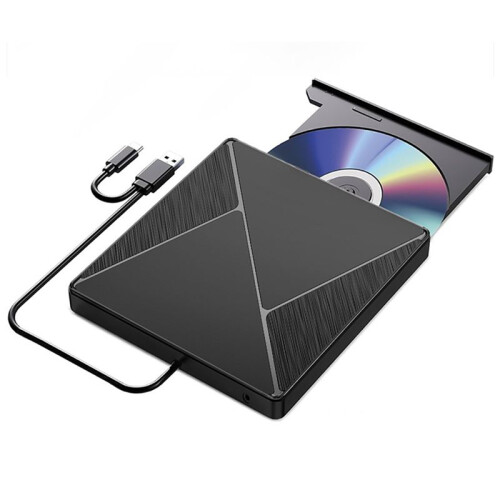 Externe DVD-Drive USB3.0 CD-ROM-Brander Draagbare Dubbele Interface Type-C USB CD DVD-Brander voor Laptop-Pc