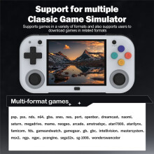 XU  M Game Console 128GB 11700 Games 2.8 Inch IPS Linux Handheld Game Players Retro Video Game for Kids White Gray