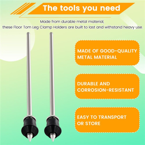 2Pcs Drum Legs Drum Leg Clamp Holder Drum Set Accessory Drum Bracket Portable Professional Accessories Long 1