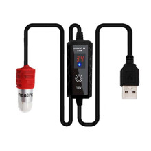 Aquarium Heating Rod Small Fish Tank Heater USB Charging Thermostat Heater 15-34 Adjustable Temperature 10W