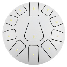 8 Inch Steel Tongue Drum, 11-Toetsen Tamboerijn met Drumstokken en Vingerplectrums voor Meditaties Tamboerijninstrument F