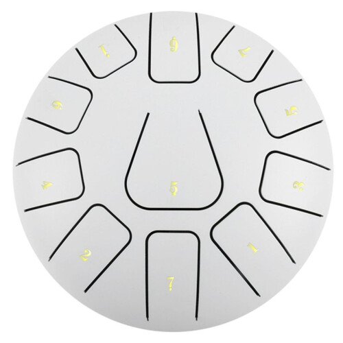 Tambor de Língua de Aço de 8 Polegadas, Pandeiro de 11 Notas com Baquetas e Palhetas para Meditações Instrumento de Pandeiro F