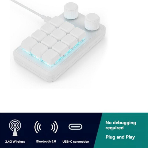 Programming Macro Custom Keyboard RGB Copy Paste  Game Mechanical Hotswap Macropad Bluetooth5.0+Wired+2.4G Wireless 1