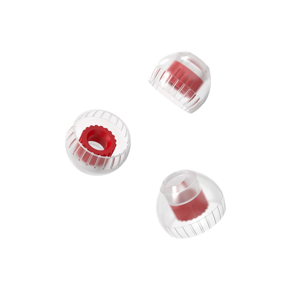 Photos - Safety Equipment Zandona Earplugs Silicone Earplugs Double Support Structure Earphones Memory Earplugs 3 Pairs of Earphones Earplugs Size M Red 