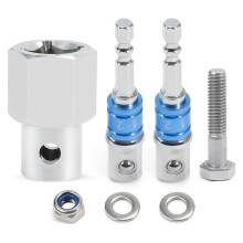 Top Wind Anhängerheber Kurbelgriff Akku-Bohrschrauber-Adapter Aus Edelstahl mit 2 Stück 1/2 Zoll Stecknuss-Adapterbits