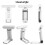 USB Clip Reading Light Folding Book Light Led Reading Light Portable Rechargeable Book Light 6 Brightness Dimmable White 6