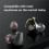 Ear-Tips Eartips Double Support Structure Silicone Earphone 3 Pairs Headphone Headset Earbuds Size L Black 5
