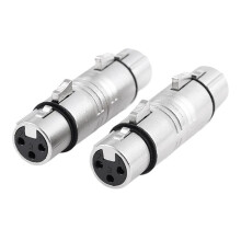 2PCS XLR Female to Female XLR 3 Pin Female to 3 Pin Female Adapter, Gender Changer,Mic  Extension Converter