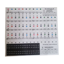 Adesivos de Teclado de Piano Multicoloridos, Adesivos de Piano com Letras em Negrito, Muito Adequados para Crianças Aprenderem Piano