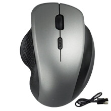 Mouse Wireless  per Computer Portatile Mouse Ergonomico Ricaricabile A Doppia Modalità Grigio
