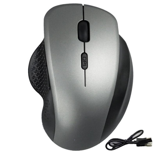 Wireless Mouse  for Computer Laptop Dual Mode Ergonomic Rechargeable Mouse Grey