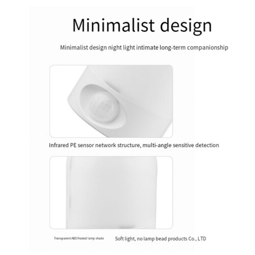 Square LED Sensor Light Small Table Lamp Dormitory Bedside Night Light Portable Emergency Night Light 2