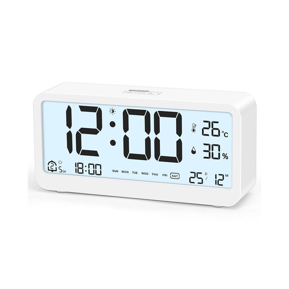 Digital Alarm Clock With Large Lcd Display,Loud Ringtone For Efficient Wake ,Multifunction With Temperature 4713552279867