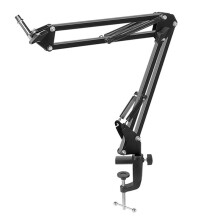 25cm Microphone Boom Arm with Tabletop Stand for Podcasting, Video Games, Radio and Studio Audio,D