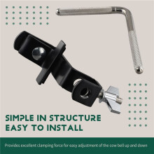 Bass Drum Cowbell Clamp Cowbell Holder Accessories Percussion Mounting Bracket for Drum Drummer Instrument with L Rod