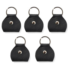 5 X Gitarrenplektrum-Halter, Schlüsselanhänger, Tasche für Gitarrenplektrum, Schlüsselanhänger-Etui, Geschenk für Gitarrenspieler, Schwarz