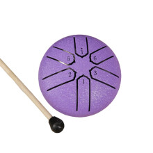 3 Inch 6-Tone Steel Tongue Drum  Hand Pan Drums with Drumsticks Percussion Musical Instruments Drum Accessories E