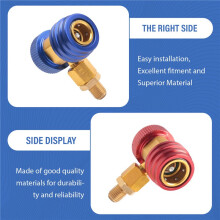 Freon R134A Auto Car Quick Coupler Connector Brass Adapters Air Conditioning Refrigerant Adjustable Manifold Gauge