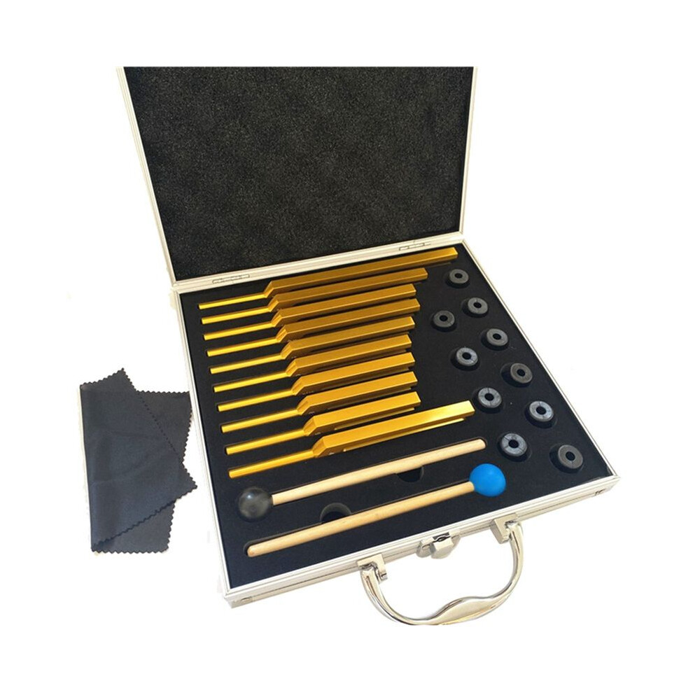 Zandonã Gold 10 Pcs Tuning Fork Set Tuning Forks For Healing Chakra Sound Therapy Keep Body