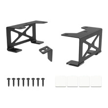 Adjustable Secure Rack Gaming Console Organizers Under Desk Desktop PC Bracket Storage Holder for Game Systems