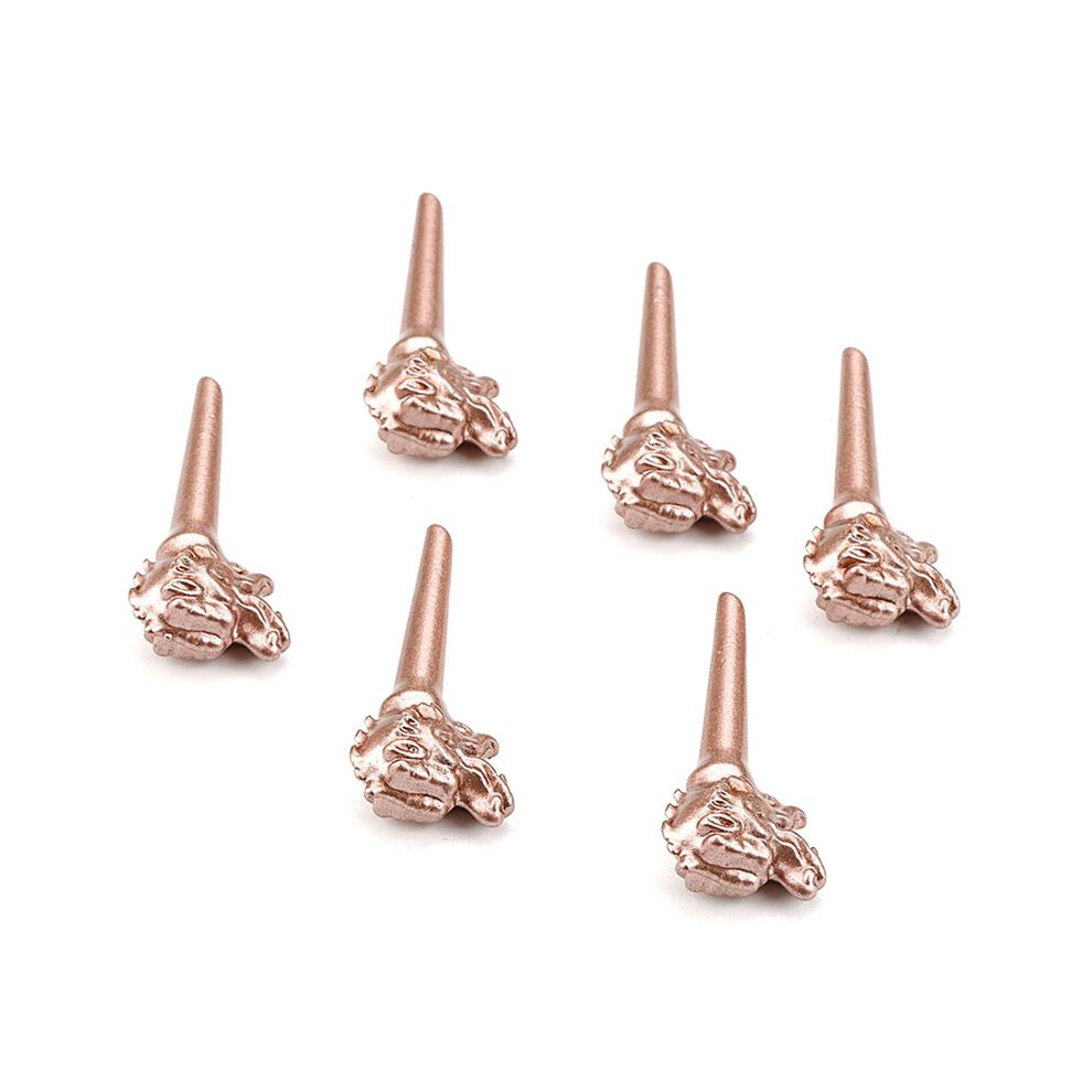 6Pcs Dragon Metal Acoustic Guitar Bridge Pins Strings Fixed Cone 4714166349885