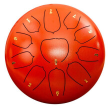 Oranje Kleur 10-Inch 11-Tone Buitenregentrommel, Tuinregentrommel, Regenchakra-Trommel, Etherische Trommel, Handtrommel