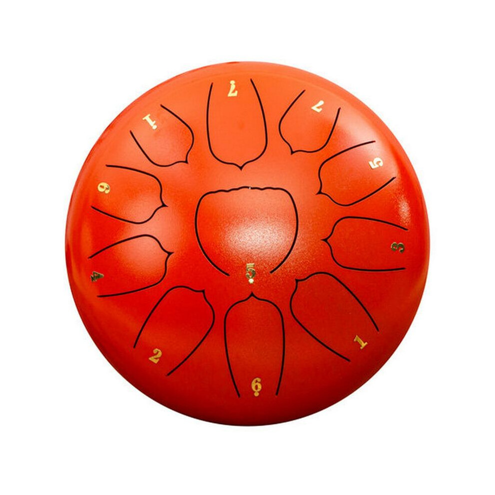 Color 10-Inch 11-Tone Outdoor Rain Drum, Garden Rain Drum, Rain Chakra Drum, Ethereal Drum, Hand Drum Orange 6031929454555