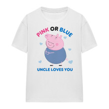 (XL, White) Peppa Pig Womens/Ladies Pink Or Blue Uncle Pig Loves You T-Shirt