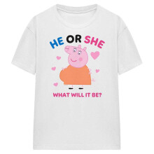 (M, White) Peppa Pig Womens/Ladies He Or She Mummy Pig T-Shirt