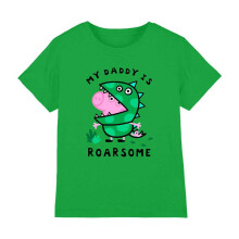 (5-6 Years, Kelly Green) Peppa Pig Childrens/Kids My Daddy Is Roarsome George Pig T-Shirt