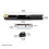 Single Set Sadel Headless Elgitarr Bridge Bakstycke med Skiftnyckel för Headless Elgitarr Svart 7