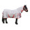 (5' 6", Grey/Red) Firefoot Fixed Neck Horse Turnout Rug 2