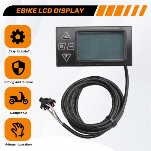 24V 36V 48V 60V S861 LCD Ebike Display Dashboard Meter para Bicicleta EléTrica BLDC Controller Control Panel (SM Plug) 1