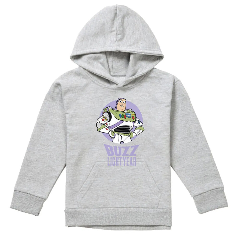 Toy Story (5-6 Years, Athletic Heather) Childrens/Kids Buzz Lightyear Heather Pullover Hoodie