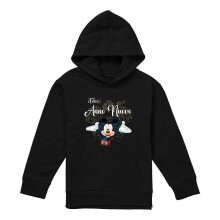 (7-8 Years, Black) Disney Childrens/Kids Felice Anno Nuovo Mickey Mouse Firework Pullover Hoodie