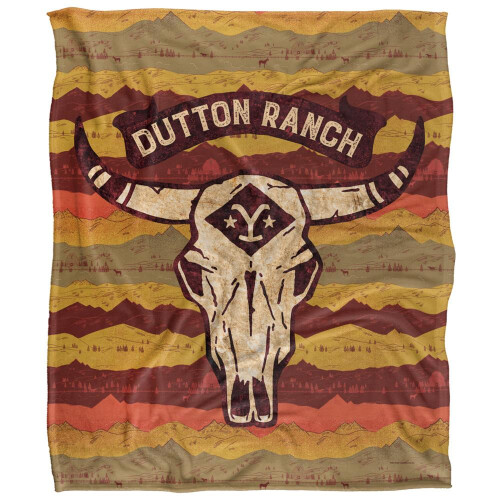Yellowstone Yellowstone Silky Skull Supersoft Blanket