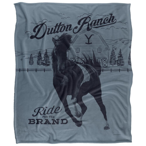 Yellowstone Yellowstone Dutton Ranch Silky Horse Supersoft Blanket