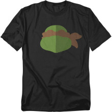 (4XL, Black) Teenage Mutant Ninja Turtles Unisex Adult Michelangelo Face T-Shirt