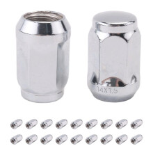 20Pcs 14X1.5 Lug Nuts - 19mm Lug Nut 1.38 inch Tall 3/4 inch Hex Chrome Lug Nuts, for 1999-2021 Chevy Silverado 1500