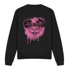 (S, Black) Sesame Street Unisex Adult Abby Cadabby Face Sweatshirt