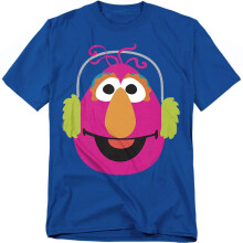 (M, Royal Blue) Sesame Street Unisex Adult Telly Monster Nutcracker Christmas T-Shirt