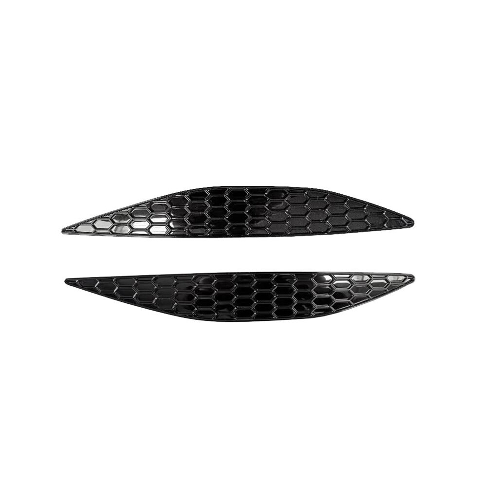1Pair Car Styling Honeycomb Tail Rear Fog Cover Trim For 7 Mk7 2014-2018 Rear Bar Bumper Strips Sticker Light 4713120658315
