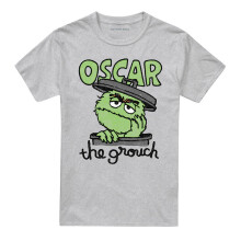 (4XL, Athletic Heather) Sesame Street Unisex Adult Oscar The Grouch Can T-Shirt
