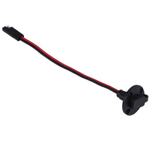 SAE Connector - SAE Power Socket Sidewall Port, Solar  SAE Quick Connect Solar Panel Mount, 12AWG SAE Cable for Solar Generator Battery 1