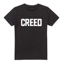 (S, Black) Creed Unisex Adult Cracked Logo T-Shirt